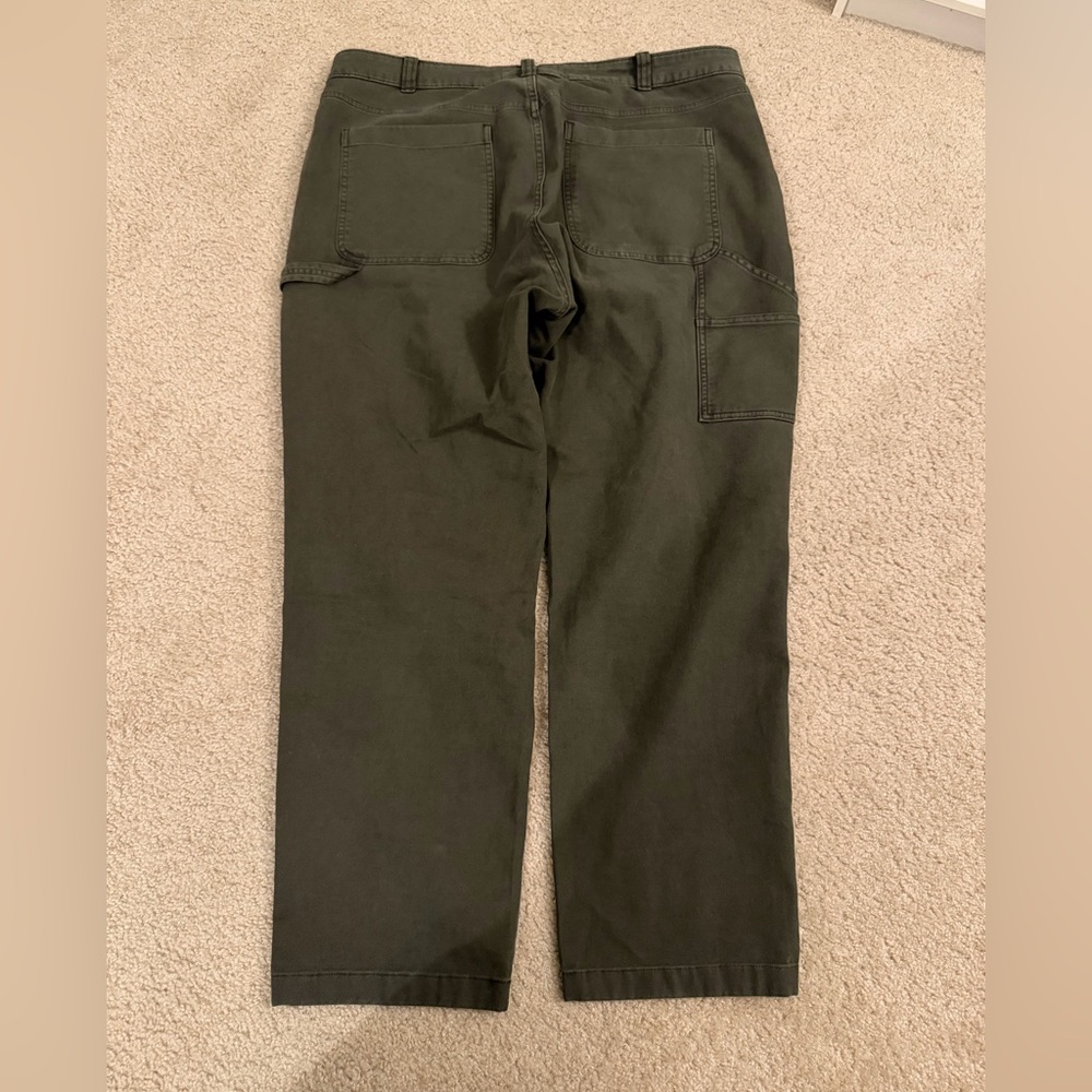 Abercrombie & Fitch Dark Olive Green Athletic Loose Workwear Pant - Picture 8 of 8